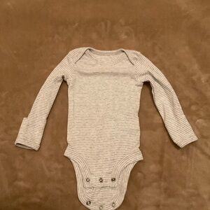 Carter's Gray Striped Bodysuit